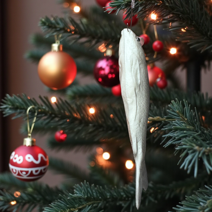 Realistic Fish Ornament – Squishy Fishing Ornament with Hook – Funny Fisherman Christmas Decor