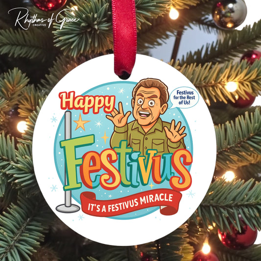 Happy Festivus Ornament – Sitcom-Inspired Holiday Gift for Seinfeld Lovers