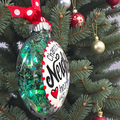 Chance Made Us Neighbors Christmas Gift - Hand-Painted Neighbor Ornament