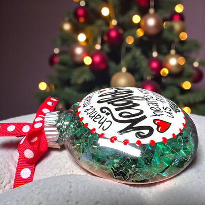 Chance Made Us Neighbors Christmas Gift - Hand-Painted Neighbor Ornament