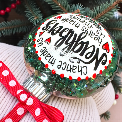 Chance Made Us Neighbors Christmas Gift - Hand-Painted Neighbor Ornament