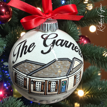 Hand-Painted House Ornament • Unique Realtor Gift & Housewarming Keepsake