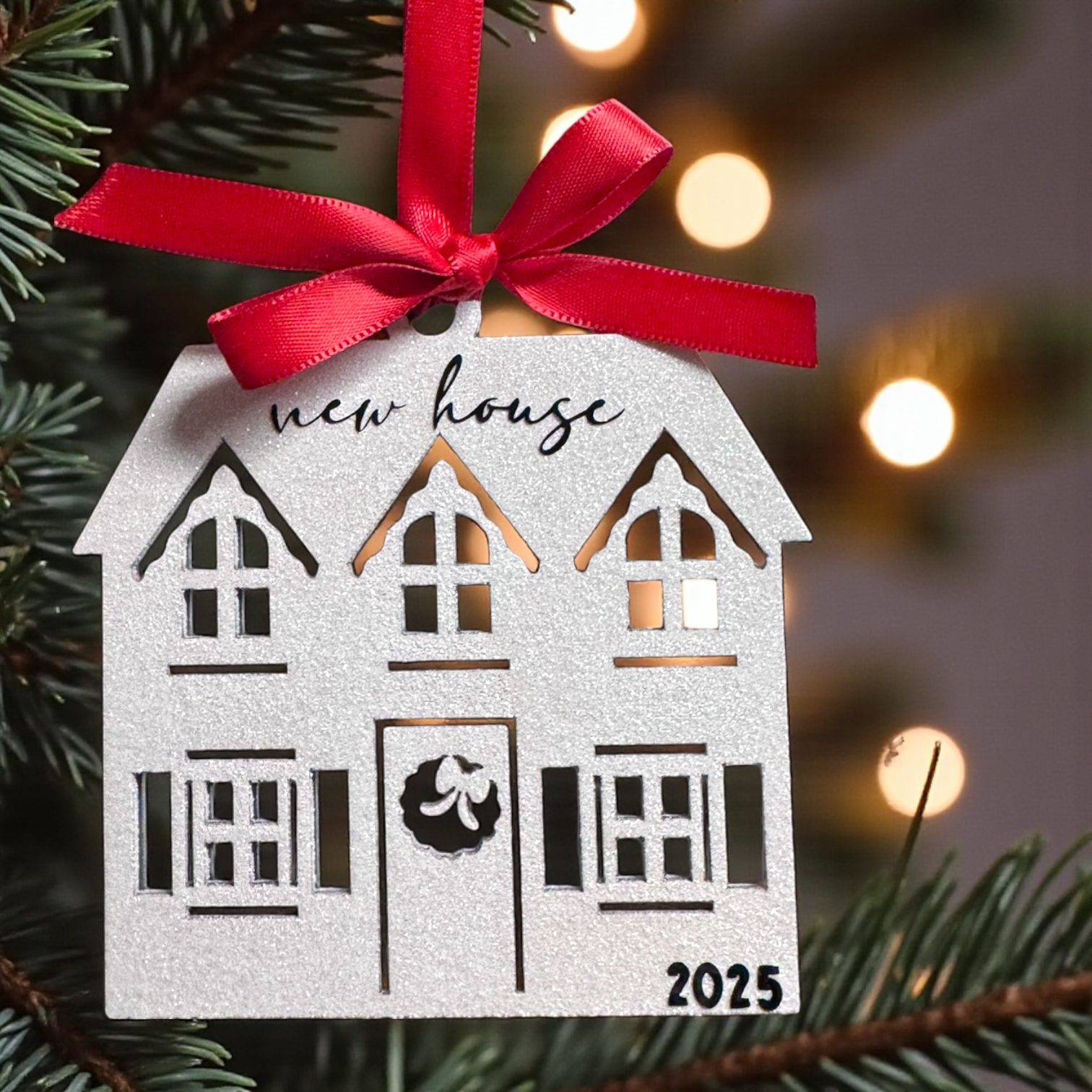 New House Ornament 2025 – Personalized Wooden Home Ornament | New Home Christmas Keepsake