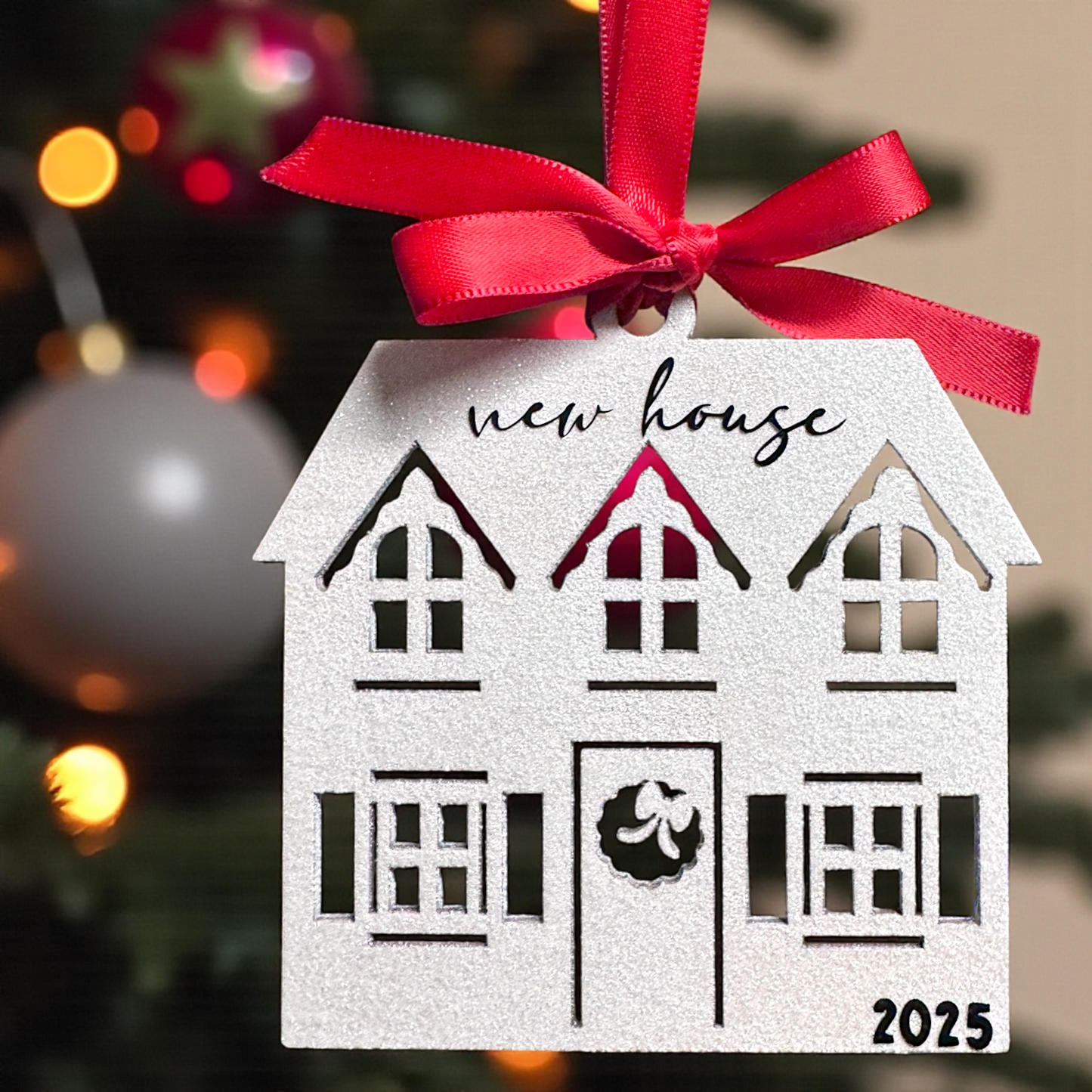 New House Ornament 2025 – Personalized Wooden Home Ornament | New Home Christmas Keepsake