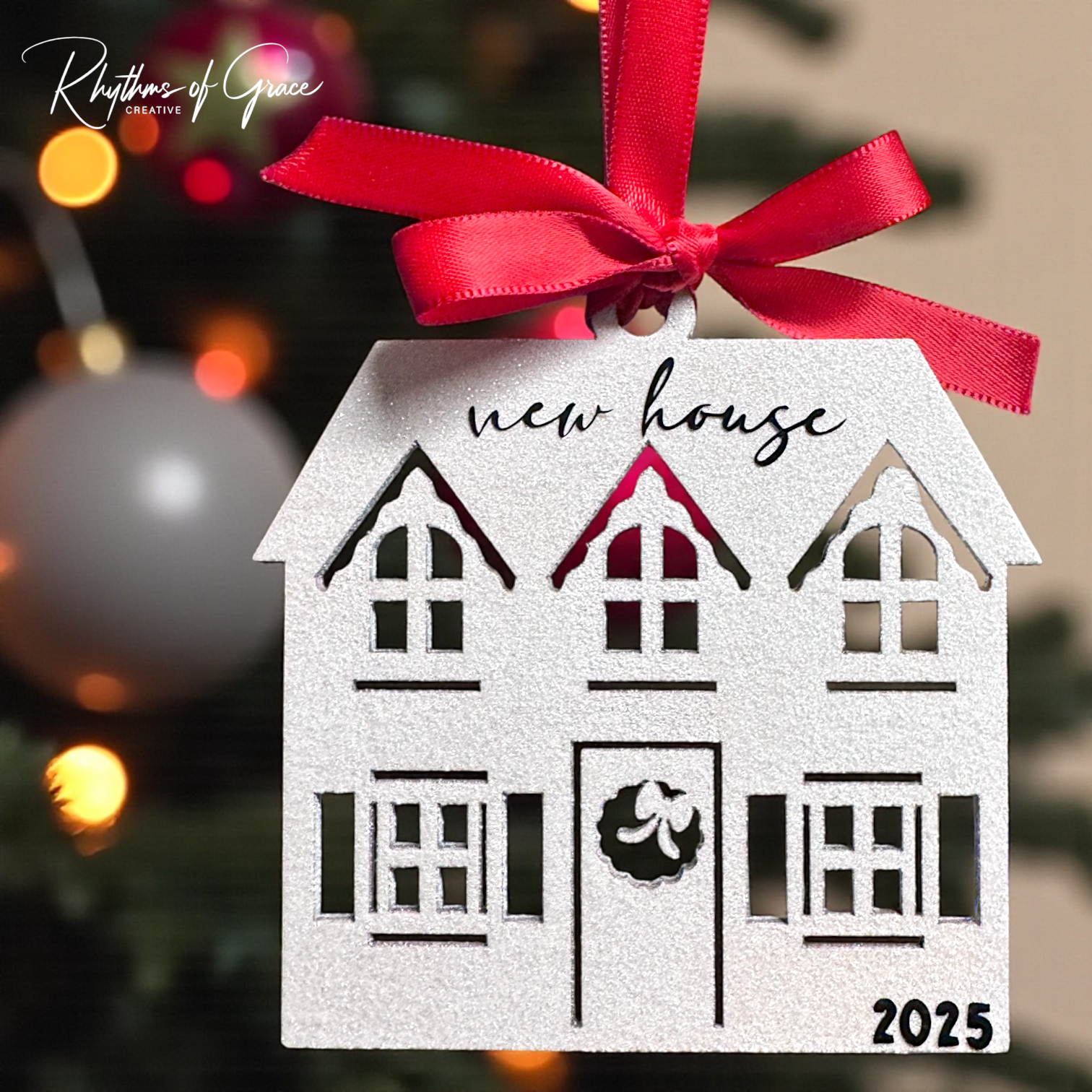 New House Ornament 2025 – Personalized Wooden Home Ornament | New Home Christmas Keepsake