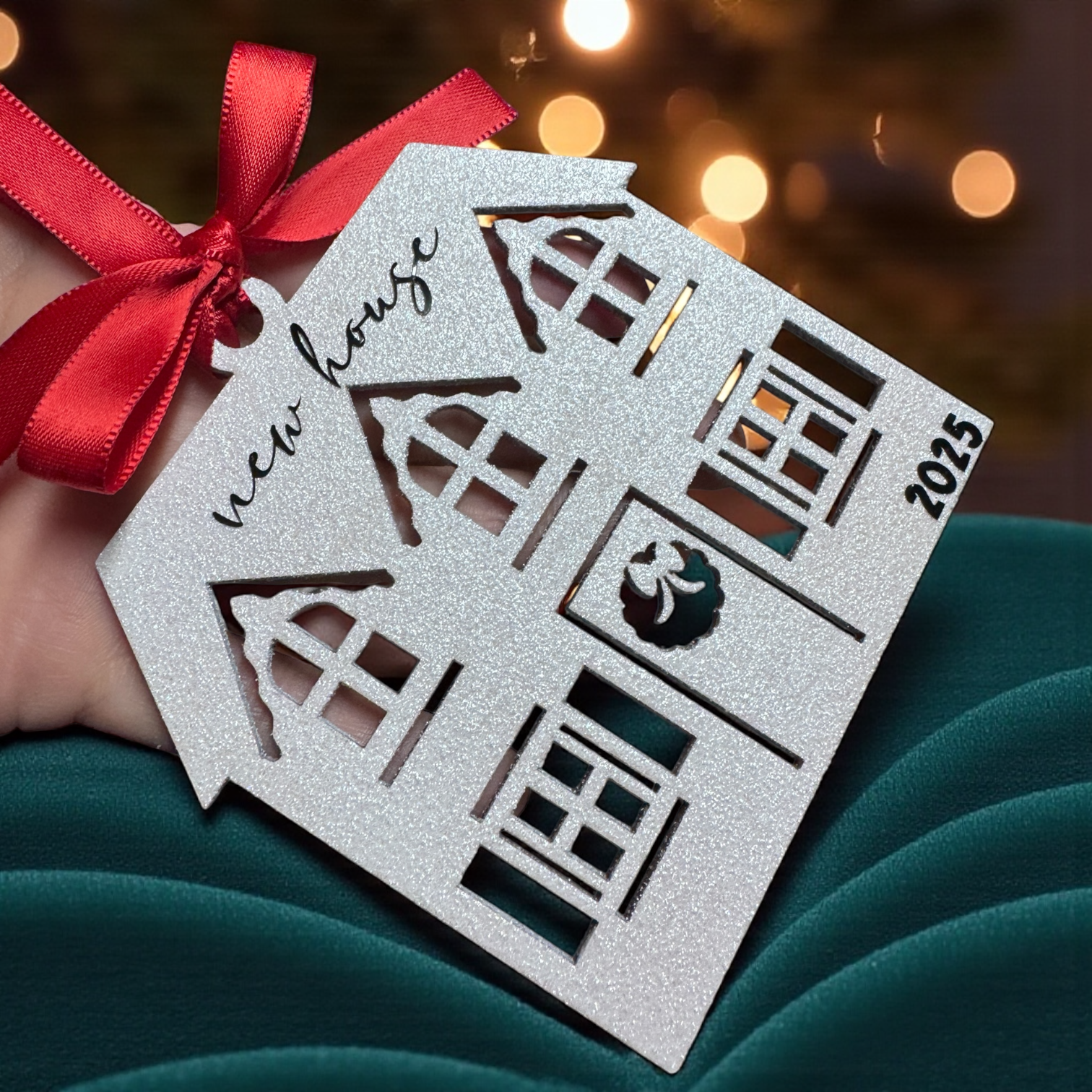 New House Ornament 2025 – Personalized Wooden Home Ornament | New Home Christmas Keepsake