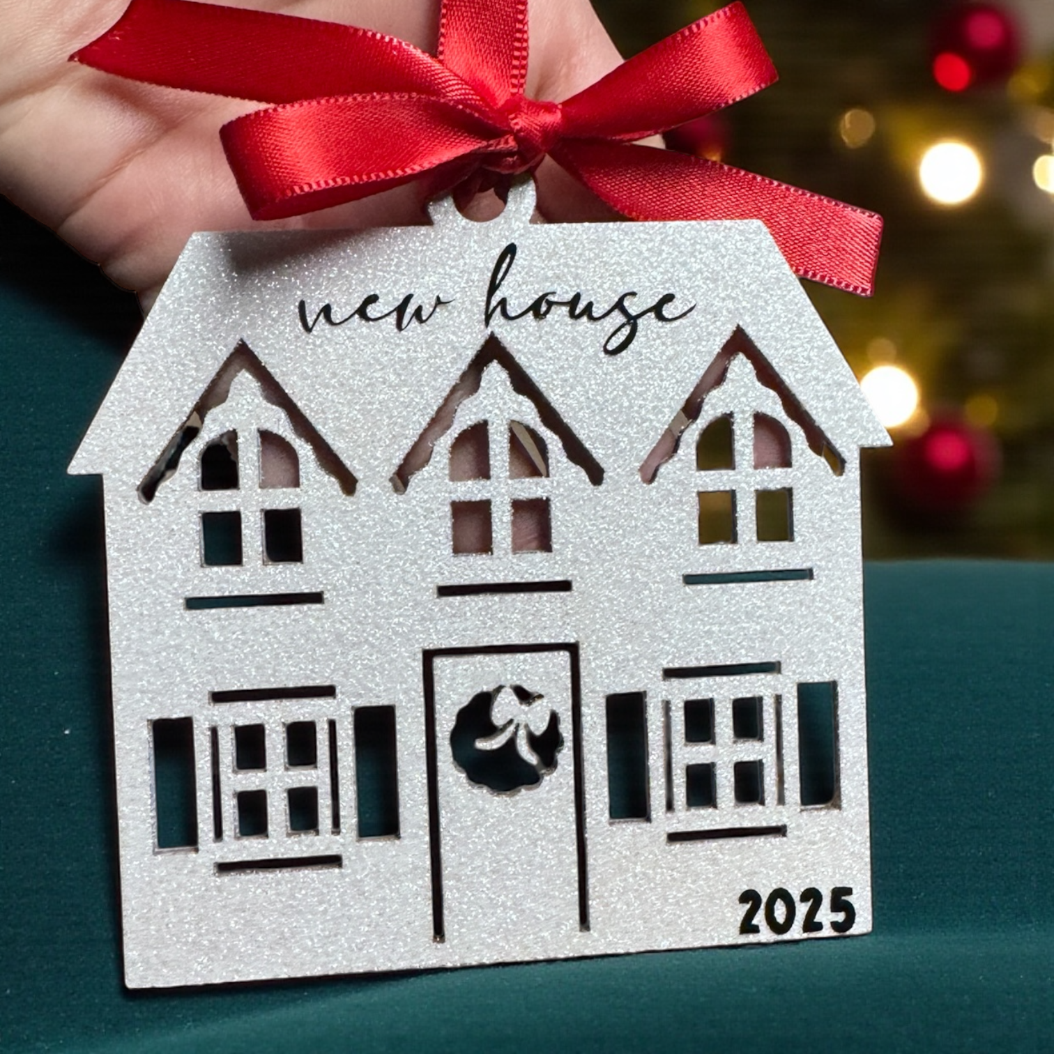 New House Ornament 2025 – Personalized Wooden Home Ornament | New Home Christmas Keepsake