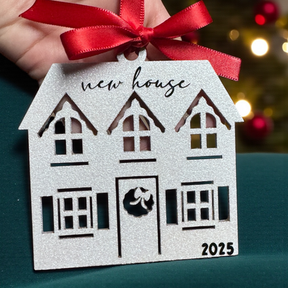 New House Ornament 2025 – Personalized Wooden Home Ornament | New Home Christmas Keepsake