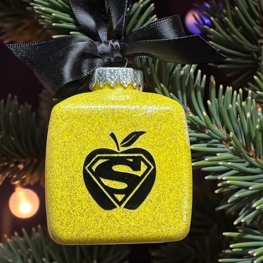 Teachers Are Superheroes Ornament – Personalized Hand-Painted Gift