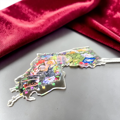 Louisiana Christmas Ornament | Clear Acrylic Louisiana State Ornament | NOLA Holiday Decor | Cajun Christmas Gift | Louisiana Pride Ornament