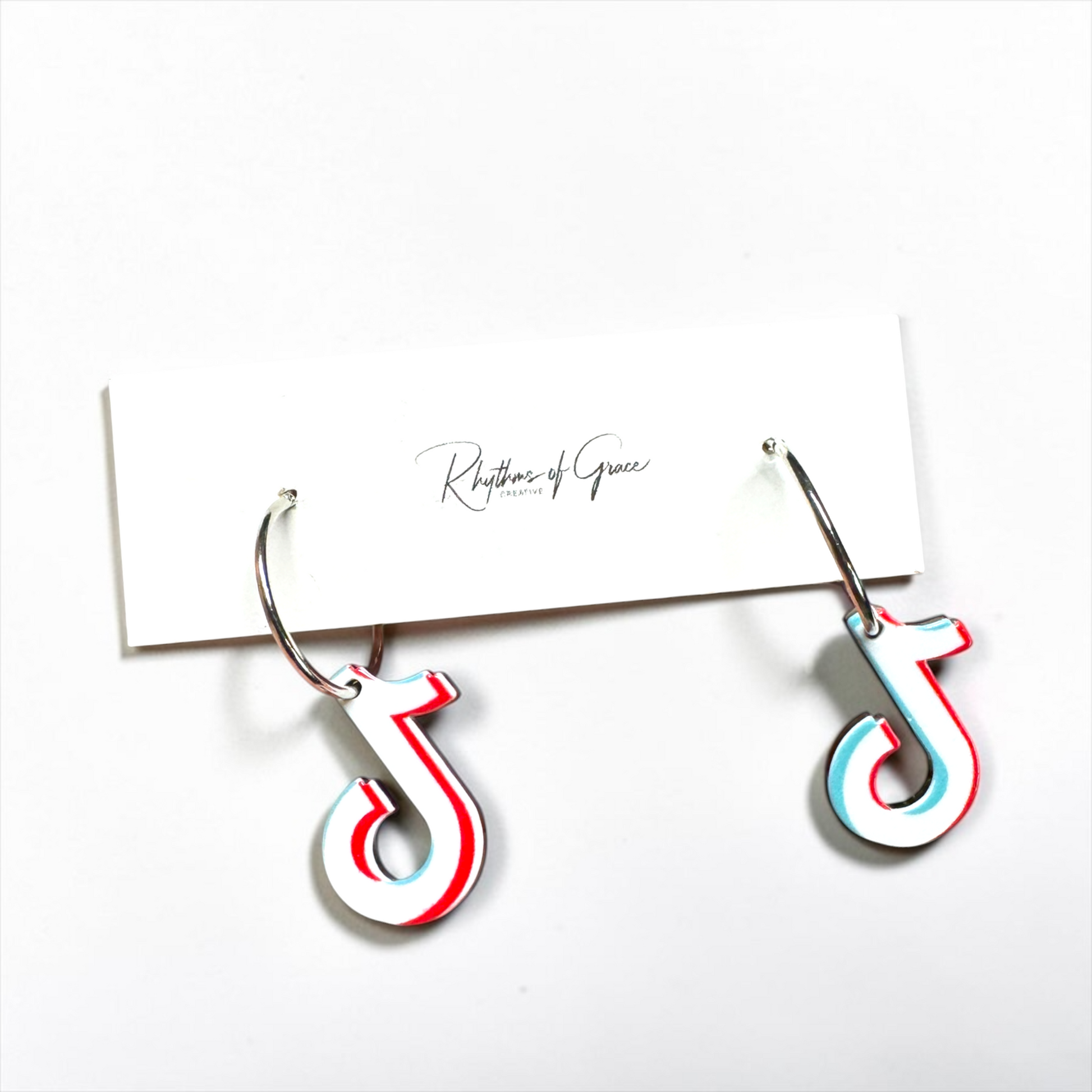Social Media Inspired Acrylic Hoop Earrings – Trendy Statement Earrings