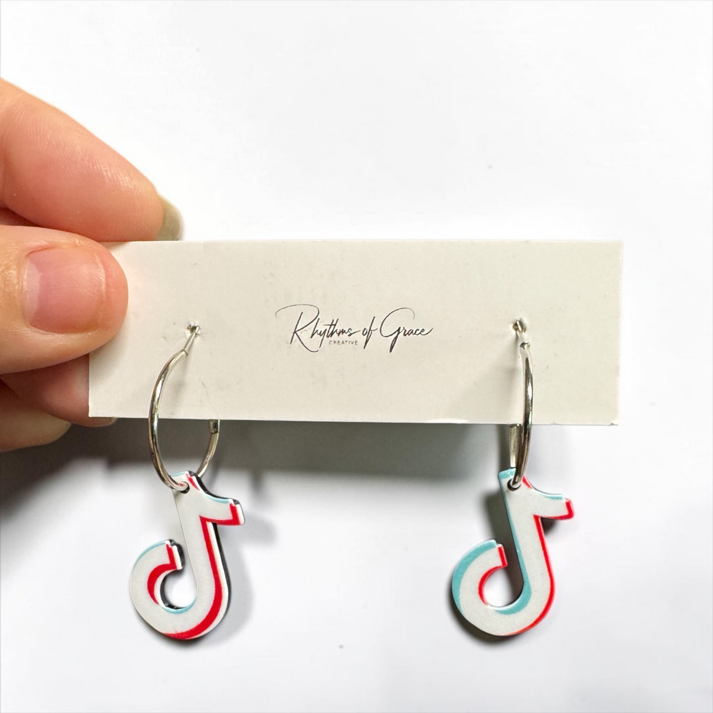 Social Media Inspired Acrylic Hoop Earrings – Trendy Statement Earrings
