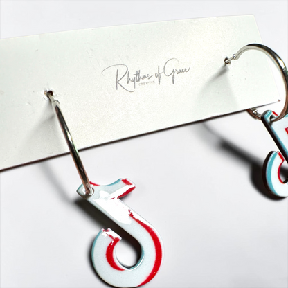 Social Media Inspired Acrylic Hoop Earrings – Trendy Statement Earrings