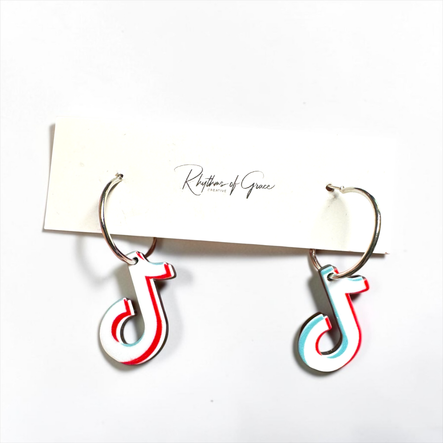 Social Media Inspired Acrylic Hoop Earrings – Trendy Statement Earrings