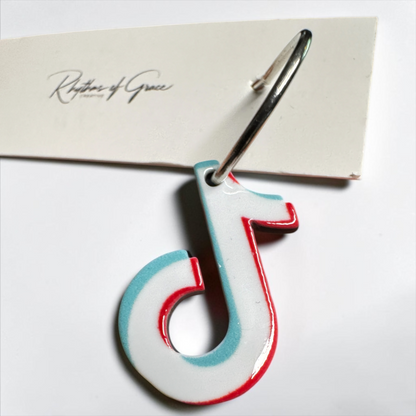 Social Media Inspired Acrylic Hoop Earrings – Trendy Statement Earrings