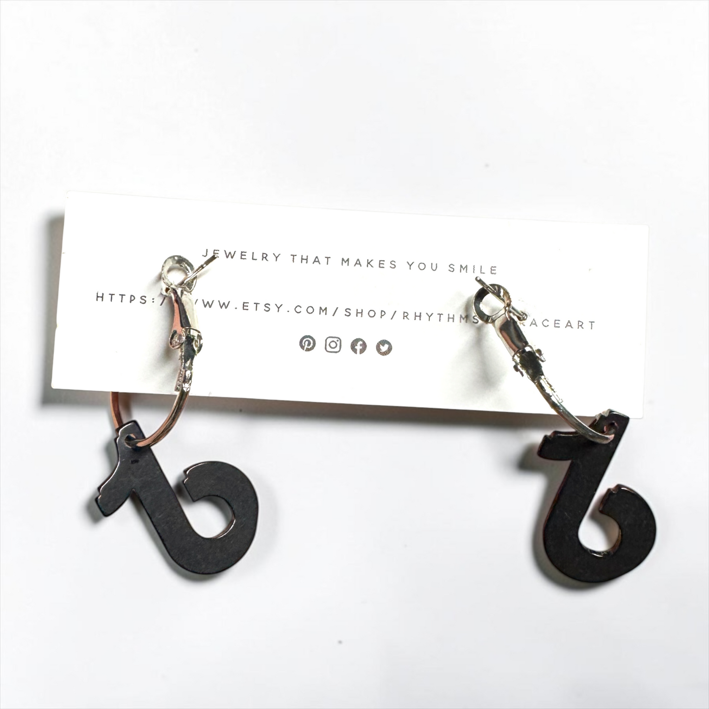 Social Media Inspired Acrylic Hoop Earrings – Trendy Statement Earrings