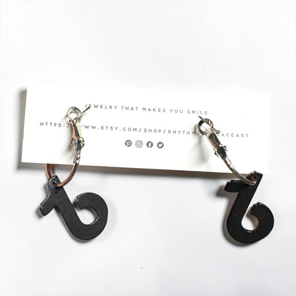 Social Media Inspired Acrylic Hoop Earrings – Trendy Statement Earrings