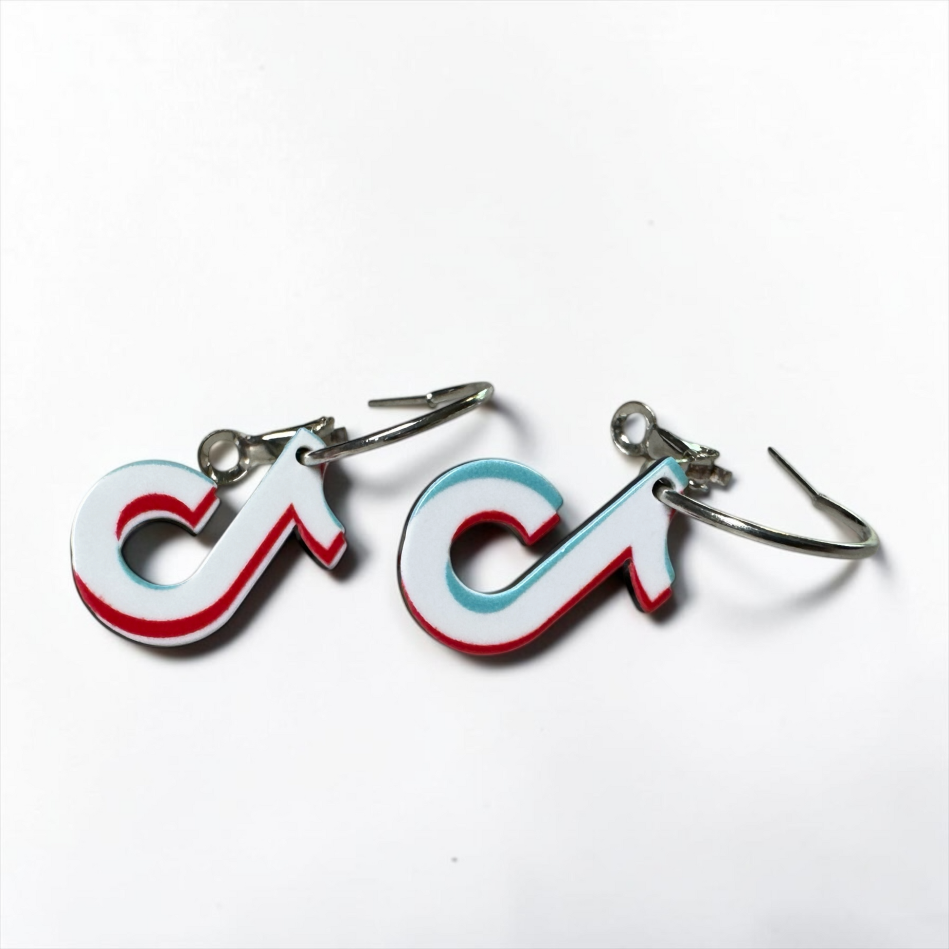 Social Media Inspired Acrylic Hoop Earrings – Trendy Statement Earrings