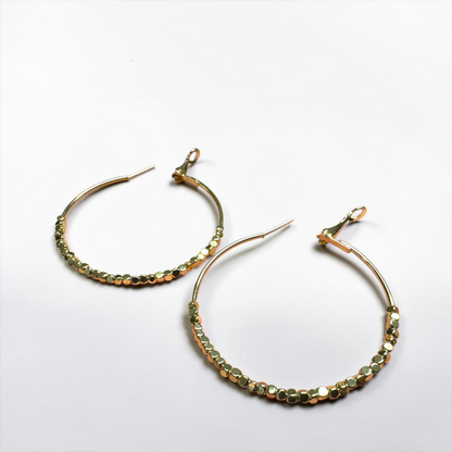 Gold Beaded Hoop Earrings – Timeless Everyday Glam