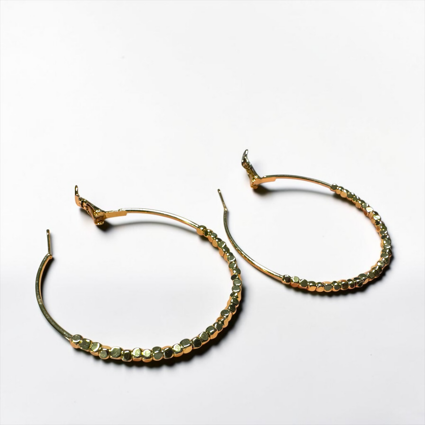 Gold Beaded Hoop Earrings – Timeless Everyday Glam
