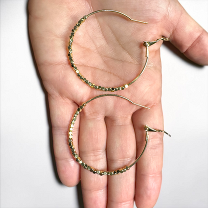 Gold Beaded Hoop Earrings – Timeless Everyday Glam