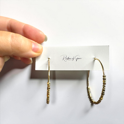Gold Beaded Hoop Earrings – Timeless Everyday Glam