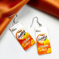 Munchable Charm: Goldfish Cracker Dangle Earrings
