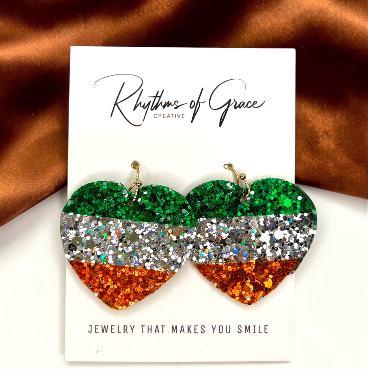 Irish Flag Heart Earrings - Wear Your Heritage with Flair! 🍀