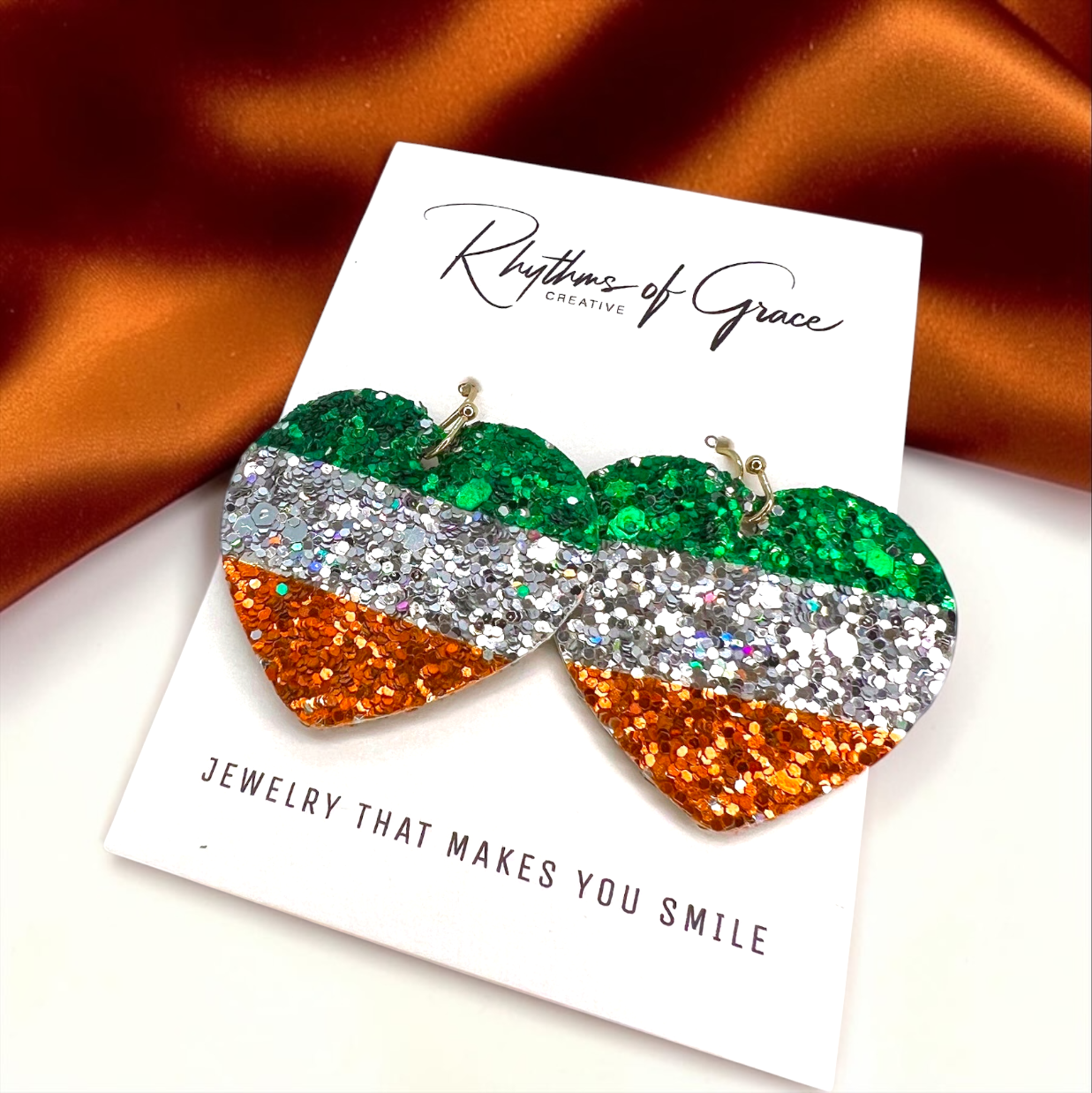 Irish Flag Heart Earrings - Wear Your Heritage with Flair! 🍀