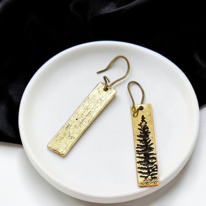 Gold Tree Dangle Earrings - Embrace Nature in Style! 🌟