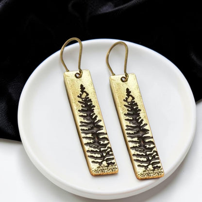 Gold Tree Dangle Earrings - Embrace Nature in Style! 🌟