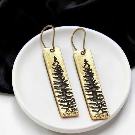 Gold Tree Dangle Earrings - Embrace Nature in Style! 🌟