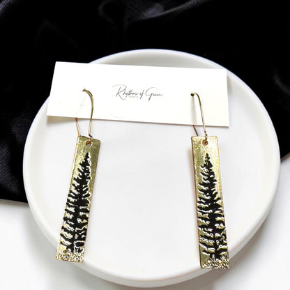 Gold Tree Dangle Earrings - Embrace Nature in Style! 🌟
