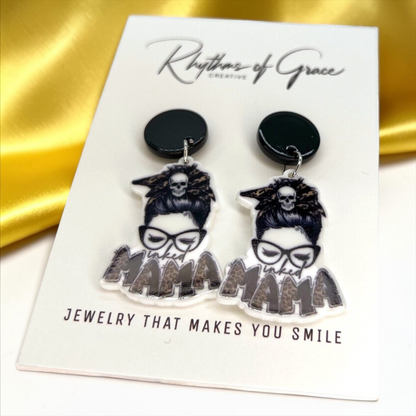 Inked Mama Earrings - Celebrate Moms with Attitude! 🌟