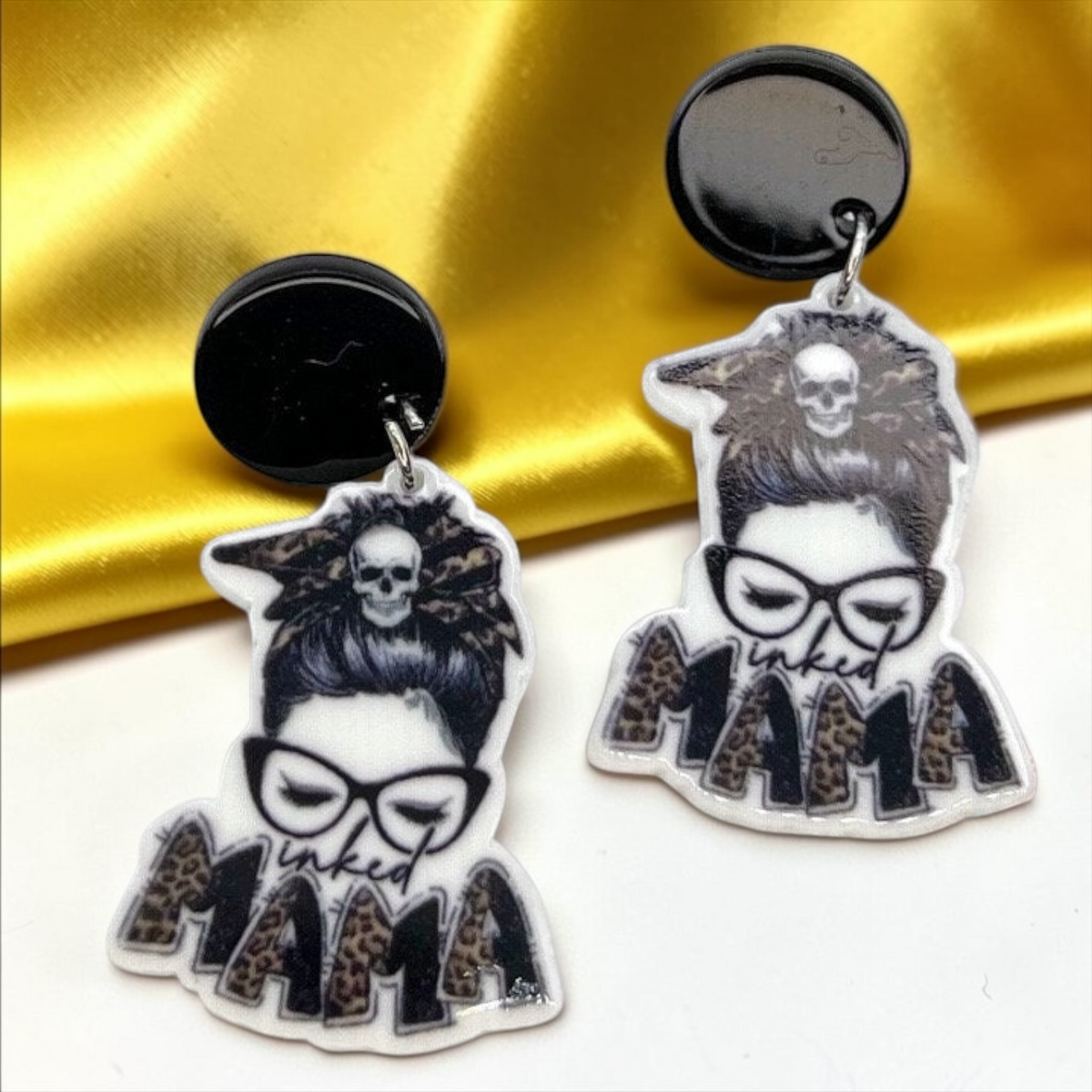 Inked Mama Earrings - Celebrate Moms with Attitude! 🌟