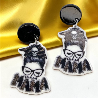 Inked Mama Earrings - Celebrate Moms with Attitude! 🌟