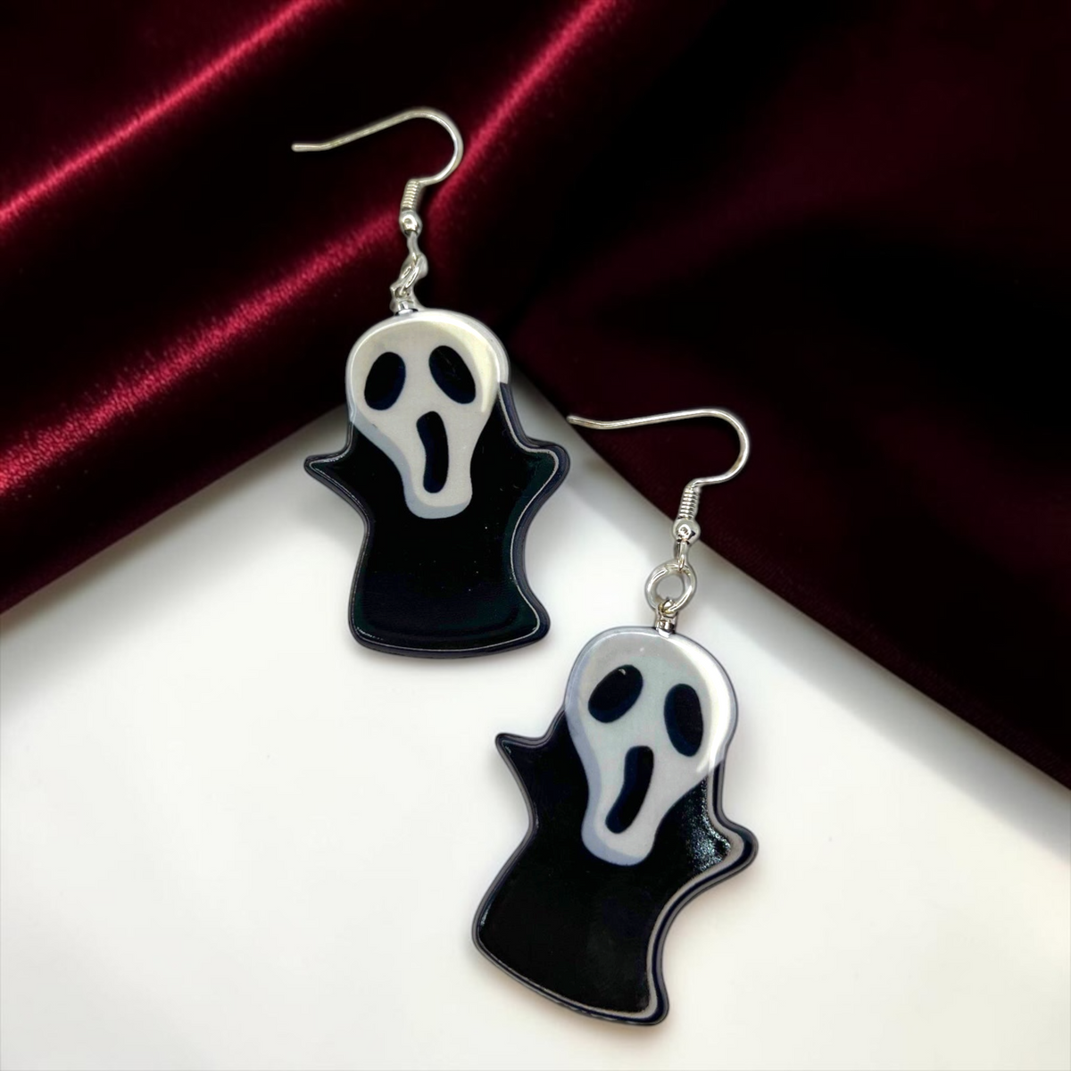 Halloween Earrings - Halloween Accessories, Witch Earrings, Not So Scary, Pumpkin Earrings, Scream Ghost