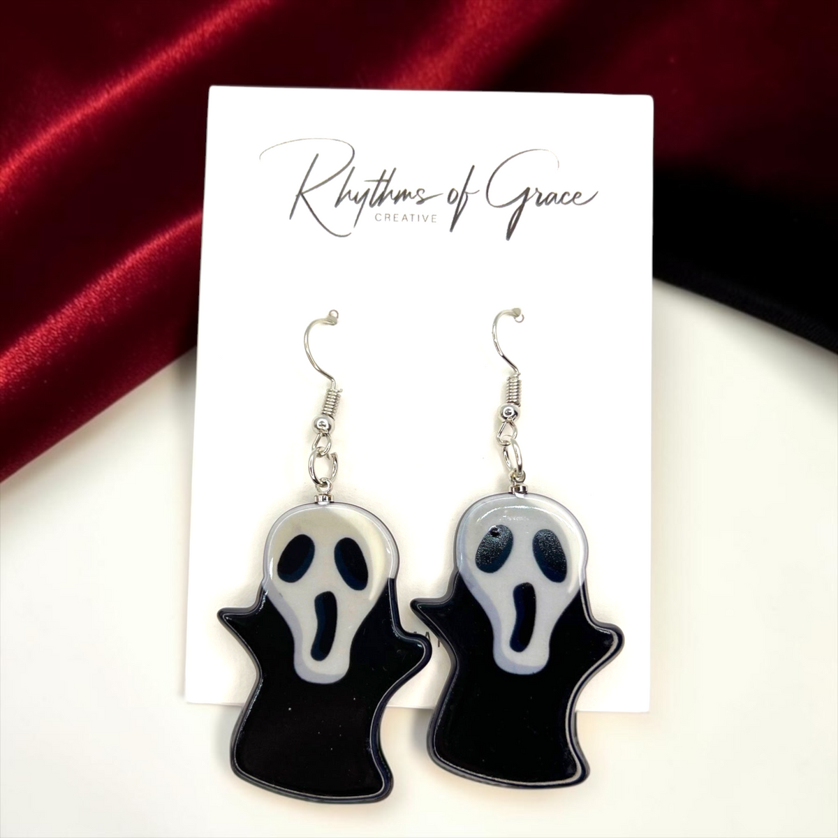 Halloween Earrings - Halloween Accessories, Witch Earrings, Not So Scary, Pumpkin Earrings, Scream Ghost