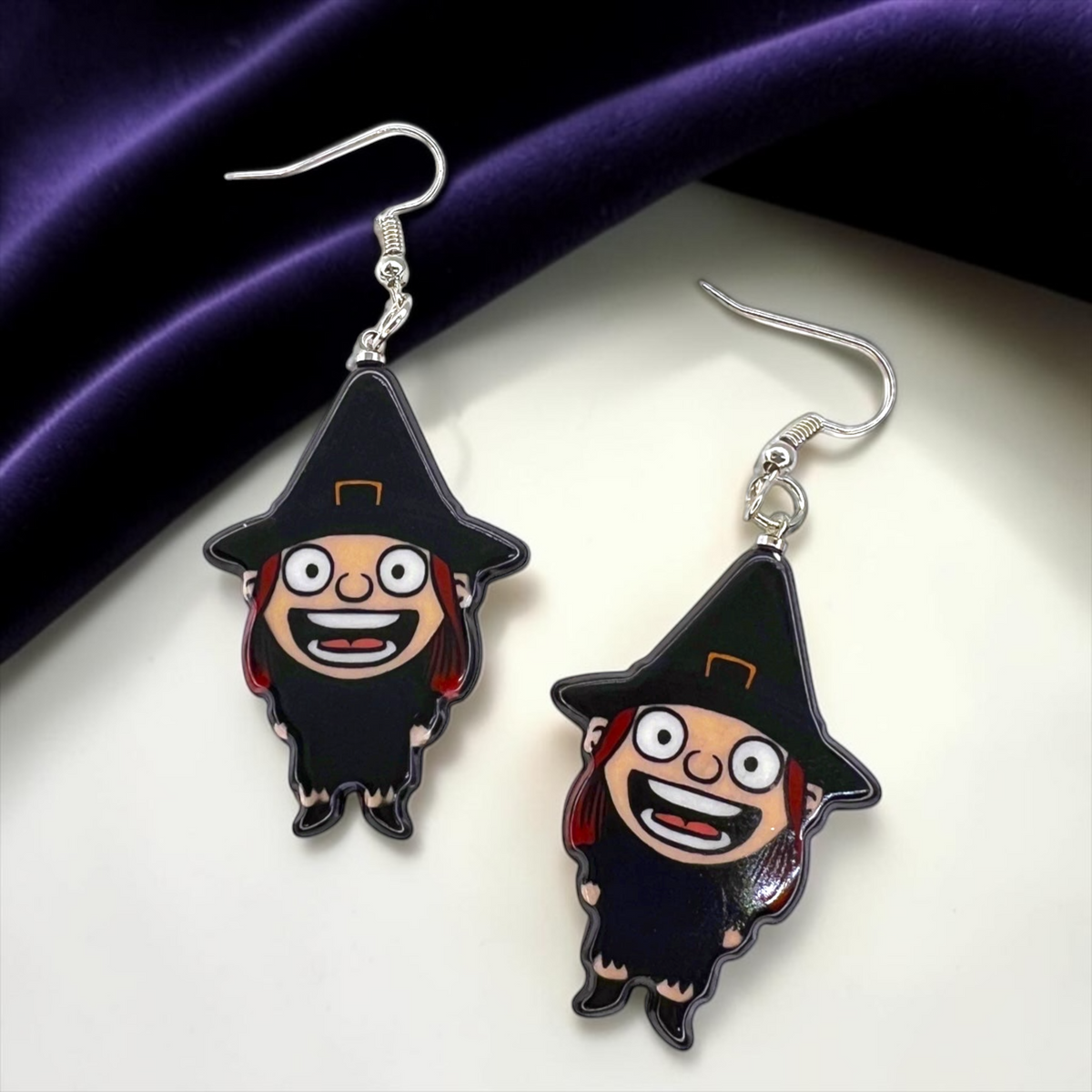 Halloween Earrings - Halloween Accessories, Witch Earrings, Not So Scary, Pumpkin Earrings, Scream Ghost