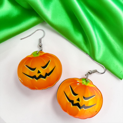 Halloween Earrings - Halloween Accessories, Witch Earrings, Not So Scary, Pumpkin Earrings, Scream Ghost
