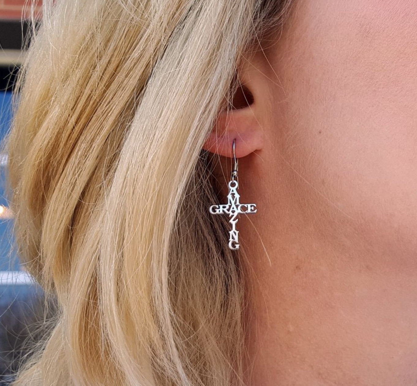 Grace & Glam – Delicate Silver Cross Earrings - Rhythms of Grace Creative