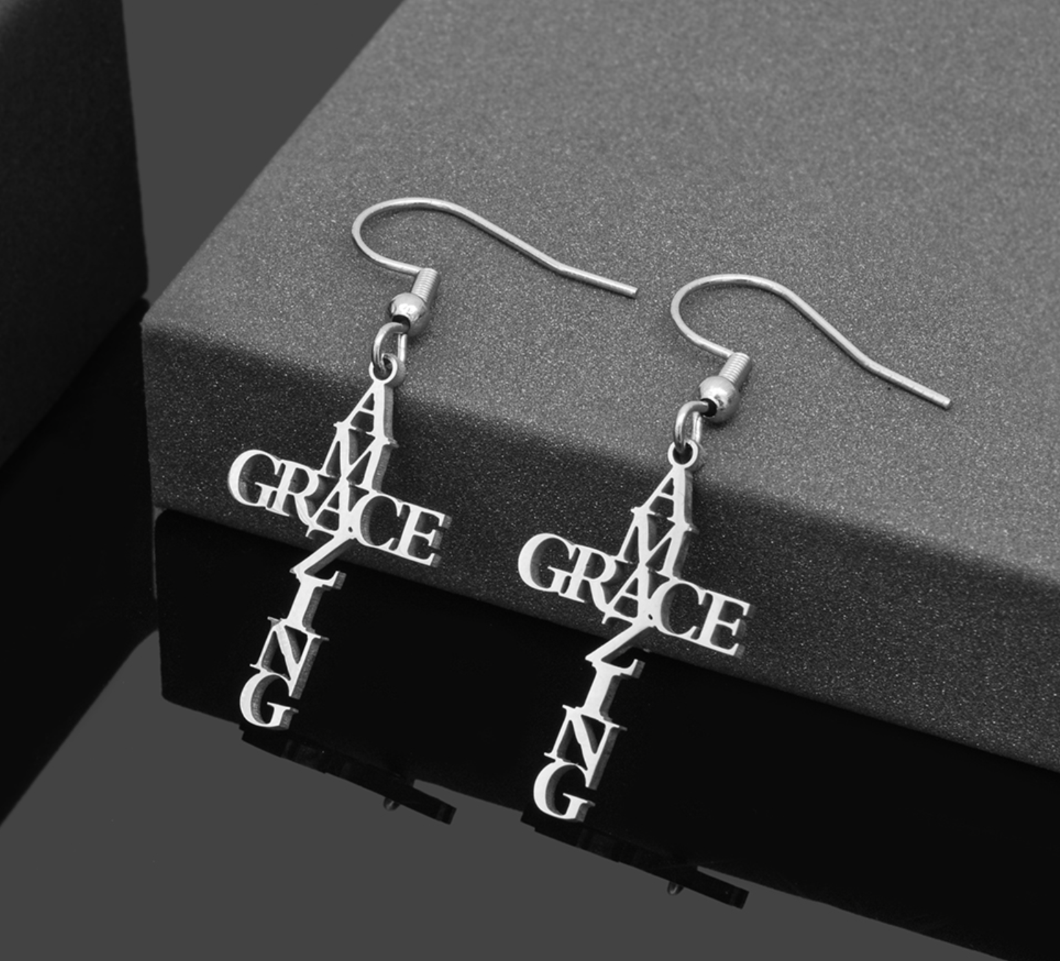 Grace & Glam – Delicate Silver Cross Earrings - Rhythms of Grace Creative