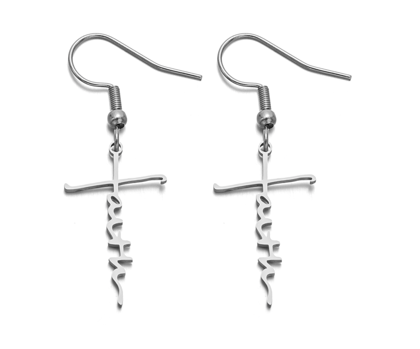 Grace & Glam – Delicate Silver Cross Earrings - Rhythms of Grace Creative