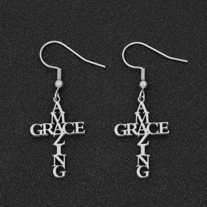 Grace & Glam – Delicate Silver Cross Earrings - Rhythms of Grace Creative