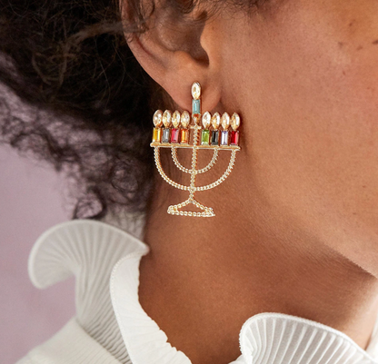 Illuminate Your Style with Dazzling Menorah Earrings – Perfect for Hanukkah! - Rhythms of Grace Creative