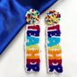 Beaded Teacher Earrings – Celebrate Educators in Style!