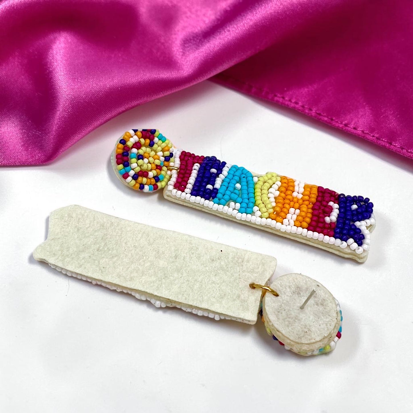 Beaded Teacher Earrings – Celebrate Educators in Style!