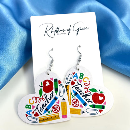 Teacher Dangle Earrings - Celebrate the Educators!