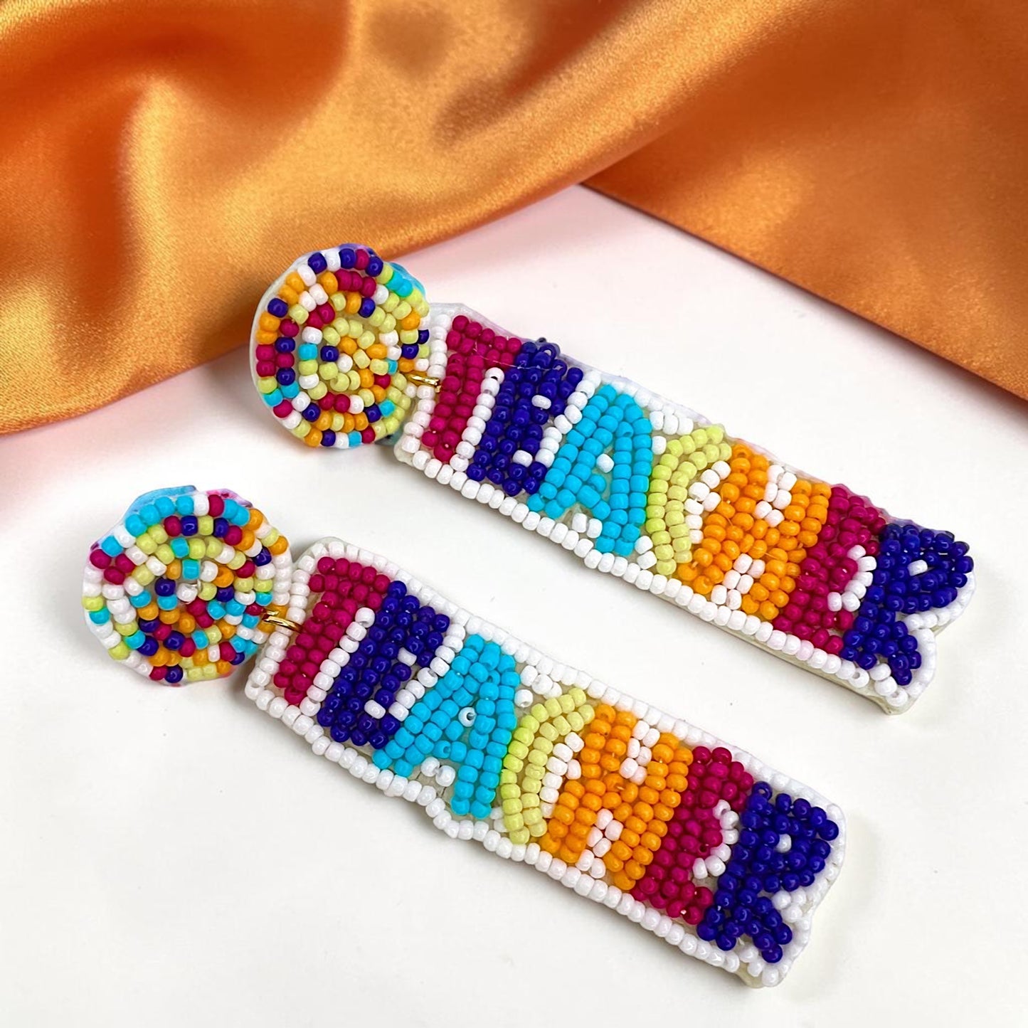 Beaded Teacher Earrings – Celebrate Educators in Style!