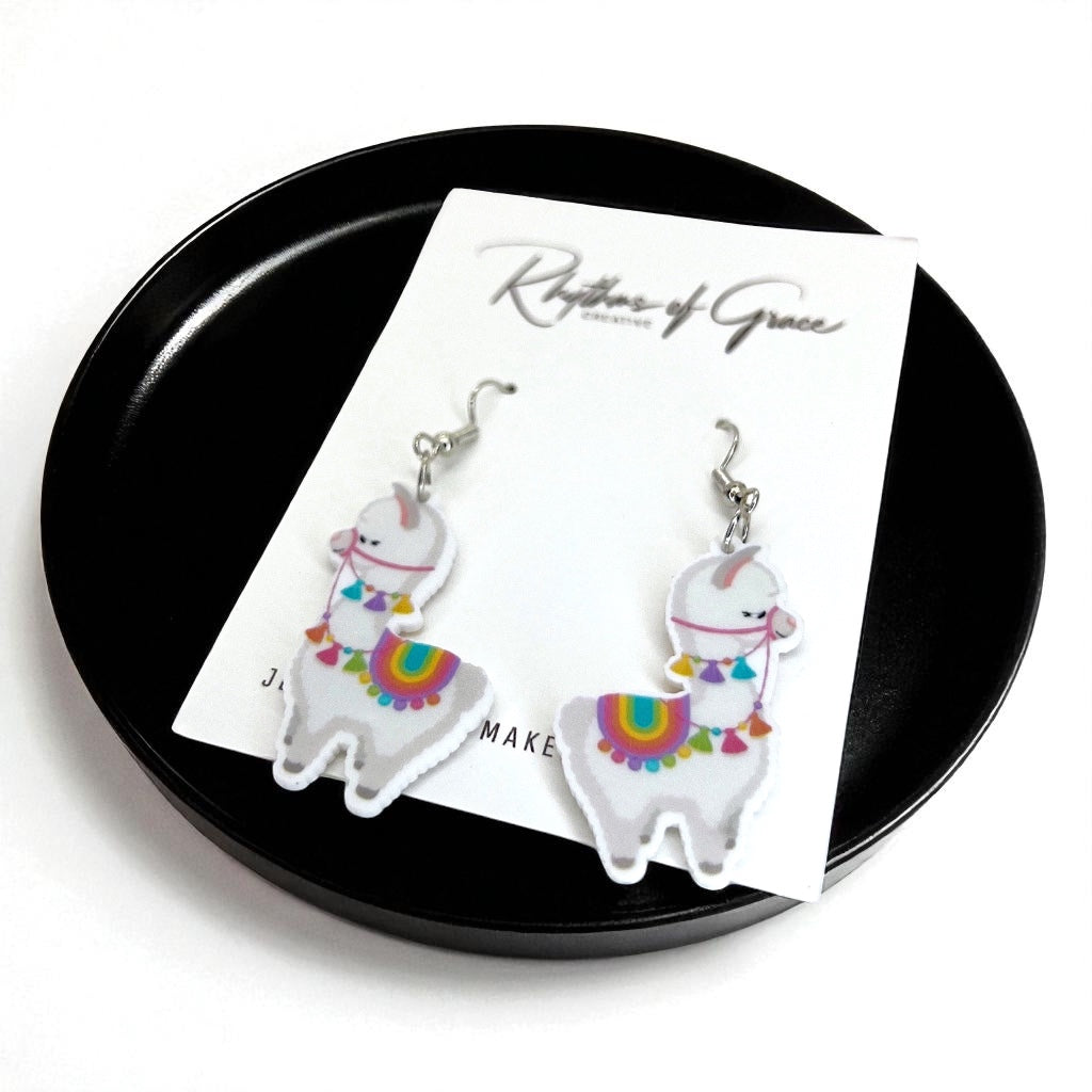 Llama Love: Whimsical Dangle Earrings for a Playful Pop of Style!